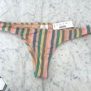 Jcrew striped bikini bottom small